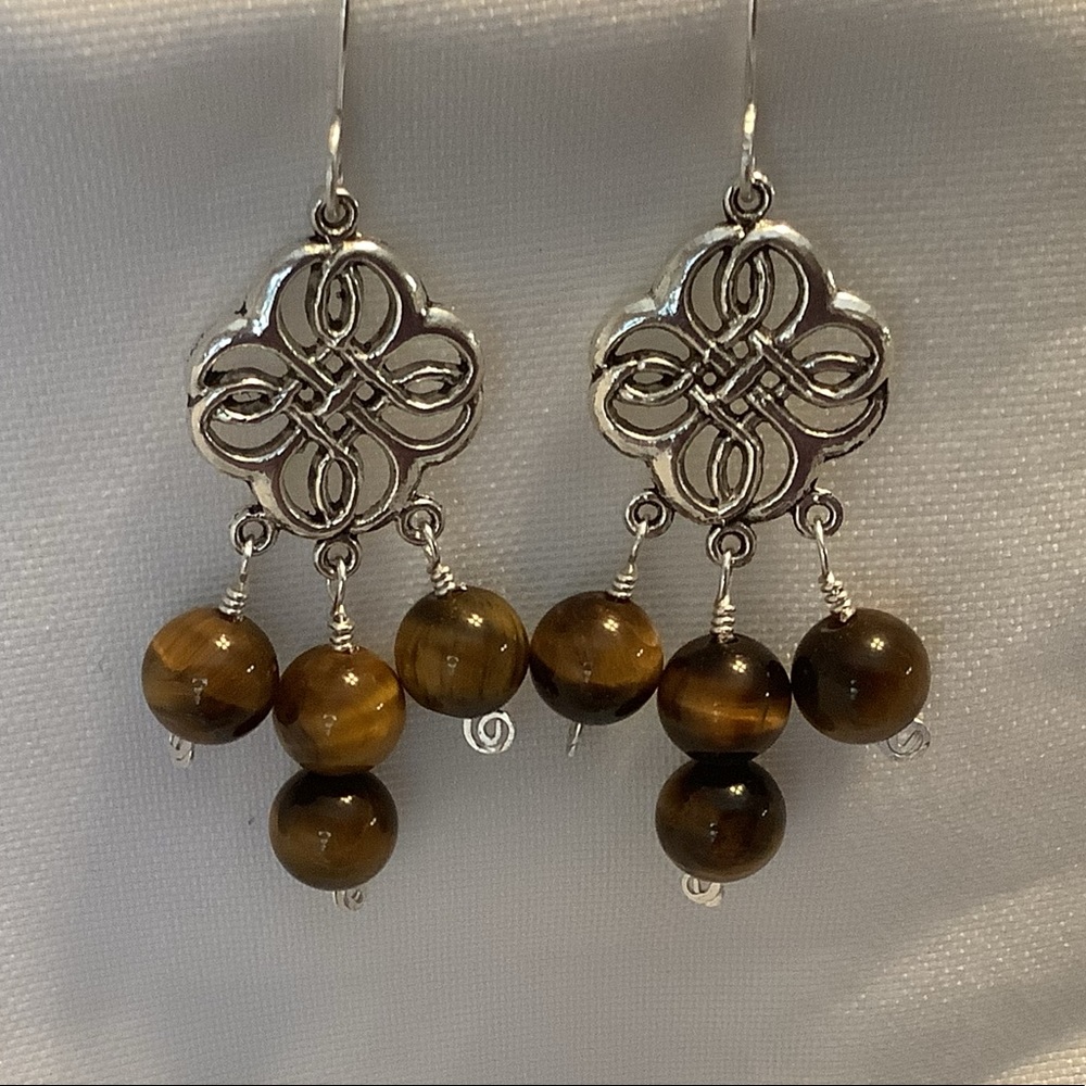 Brown Stone Earrings
